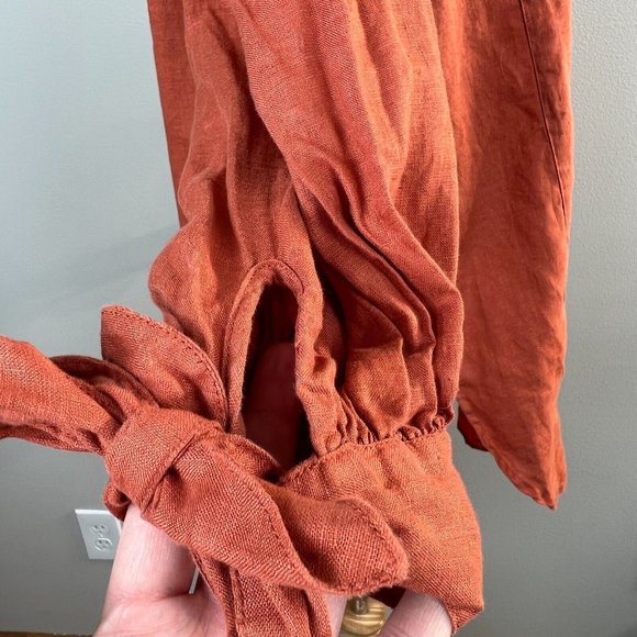 Anthropologie Holding Horses Tunic Top Small Ginnie Linen 3/4 Puff Sleeve‎ - Picture 7 of 14